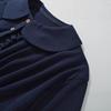Women's Casual Polo Style Ruffle Dress with Drop Shoulder Sleeves - 2025 Fashion Trend