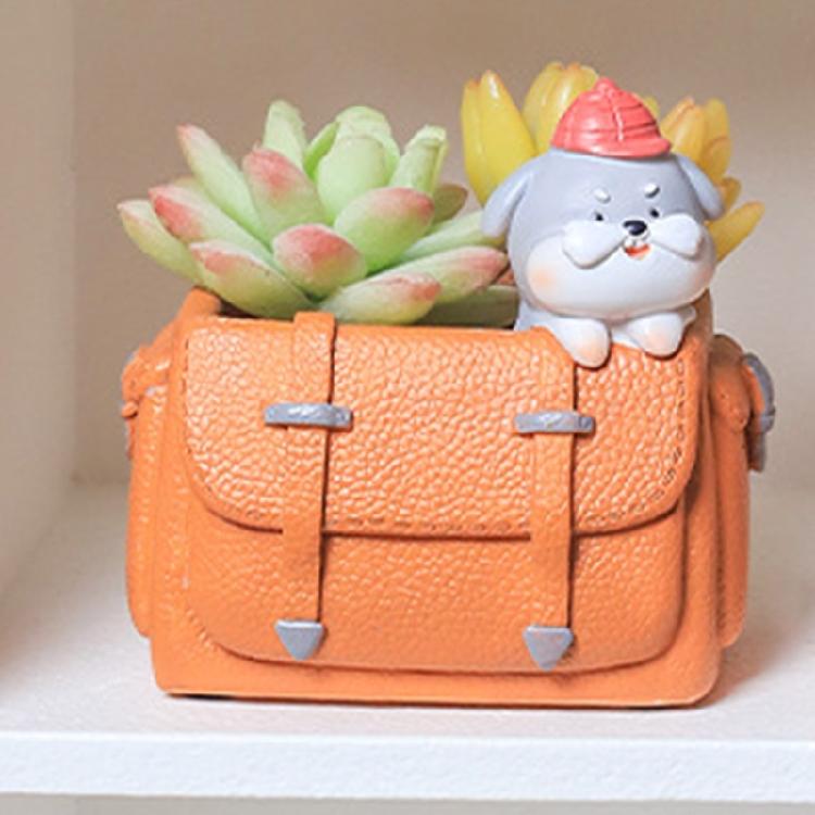 Backpack Dog Succulent Pot Mold Flower Pot Resin Mold Home Office Desktop