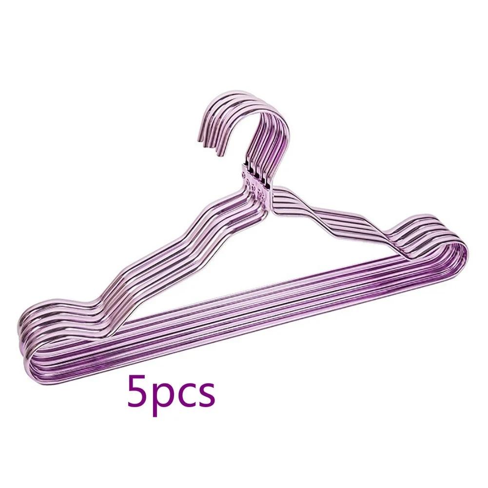 

5 шт./набор Детские вешалки для одежды Разных размеров Детская Взрослая Вешалка для одежды Оптом Сверхпрочные Высококачественные Металлические Вешалки фиолетовый