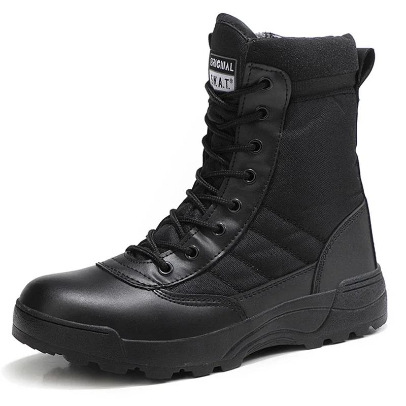 Men's Boots Combat Mens Ankle Boot Tactical Big Size 36-46 Boot Male Shoes Work Safety Shoes Men Motocycle Boots