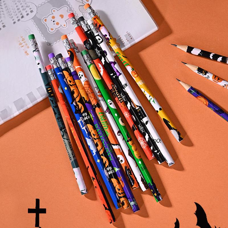 20Pz Matite di Halloween Design Casuale Matita HB Cartone Animato Tema Halloween Cancelleria Regalo per Studenti