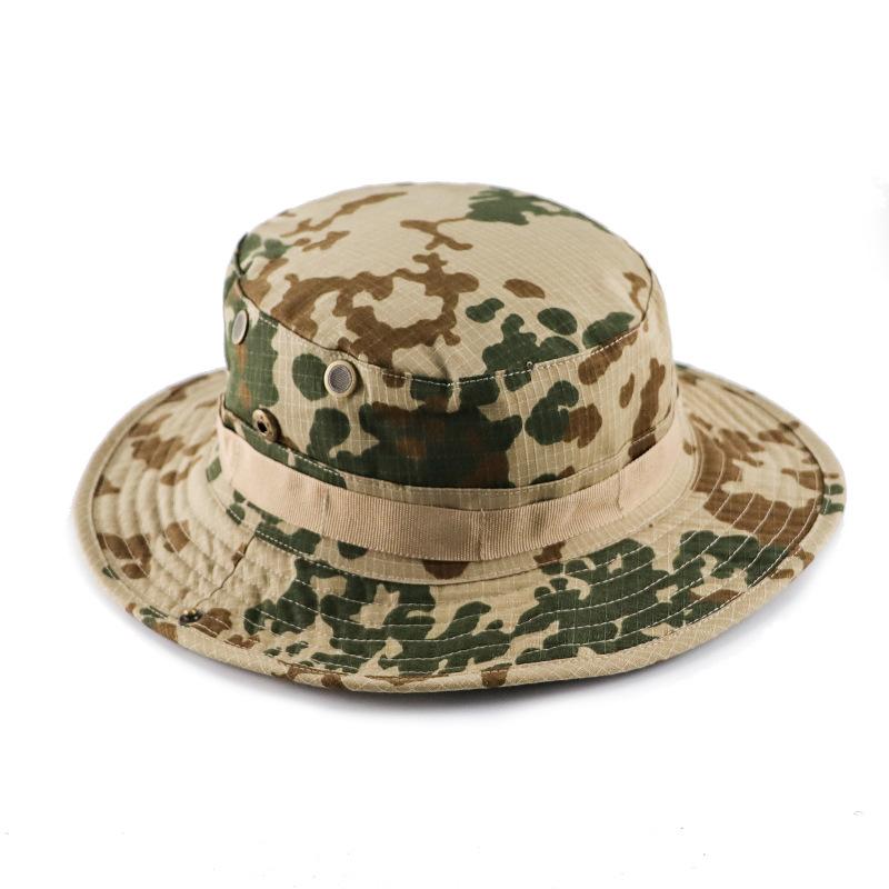 Military fan round-brimmed hat, outdoor hat, python pattern hat, camouflage hat, hiking sun hat