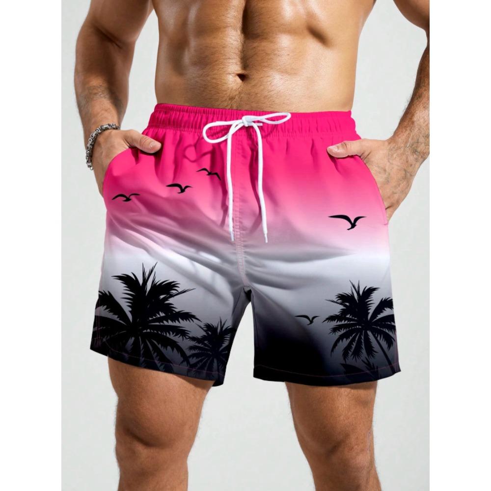 Summer Men's 3D Printed Beach Pants Fashion Versatile Trend Breathable Casual Vacation Style