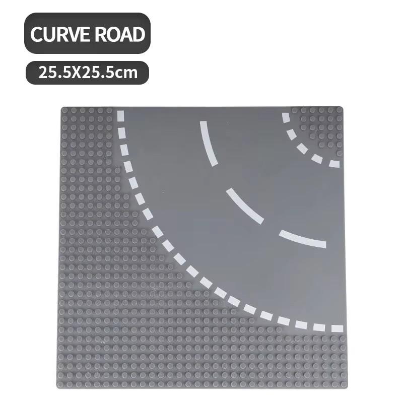 32 X 32 Traditional Road Construction Block Base Plate City View Traffic Road FiguresConstruction Playthings Blocks 32Dots Plastic Material Baseplates