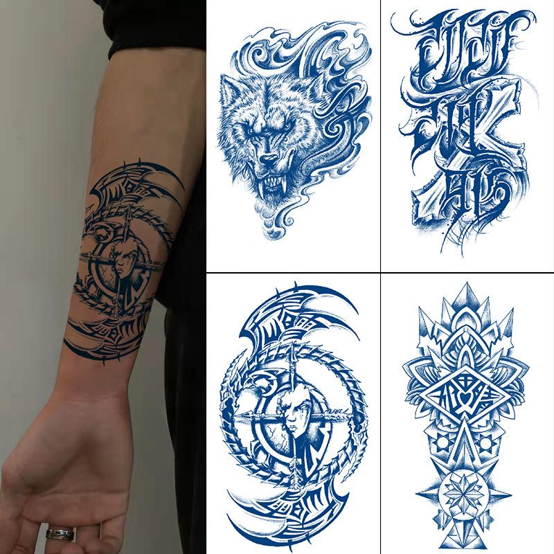 Herbal Tattoo Stickers, Juice Tattoo Stickers, Semi-Permanent Tattoo Stickers Dragon Snake Animal Tattoos