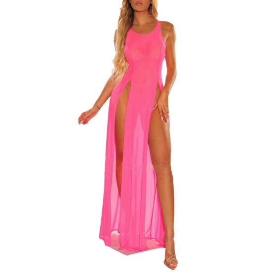 

Накидка на купальник, дышащая прозрачная сетка, сплошной цвет, пляжная накидка для бассейна M розы красного