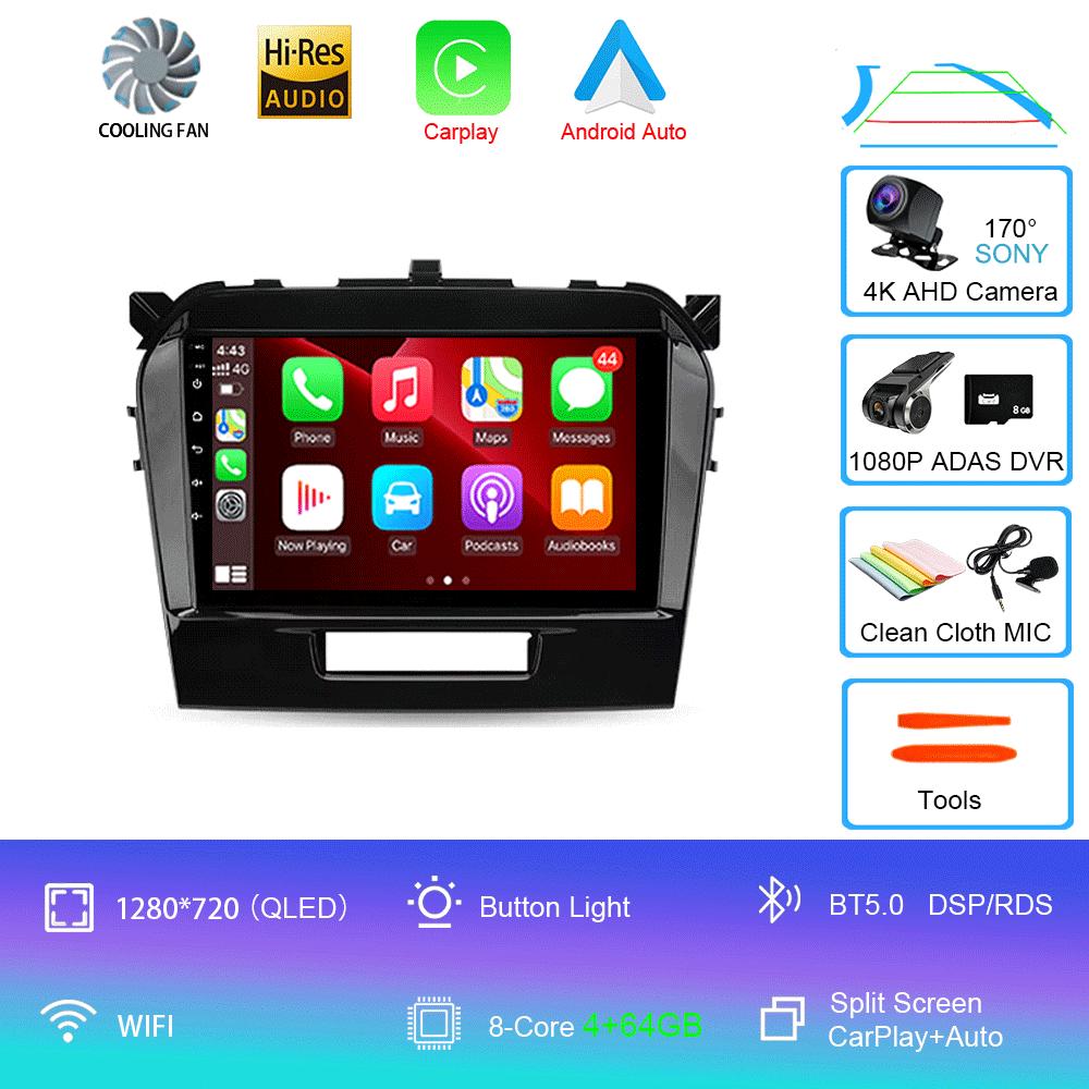 Android 14 Car Radio For Suzuki Vitara 4 2014 - 2018 Multimedia Video Player Navigation Stereo GPS No 2din 2 Din Dvd