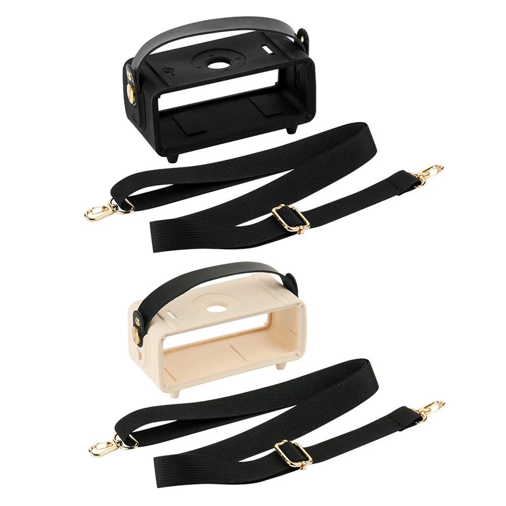 Silicone Cover Case with Handle Strap and Shoulder Strap Protective Carrying Pouch for Marshall Emberton II Portable BT Speaker