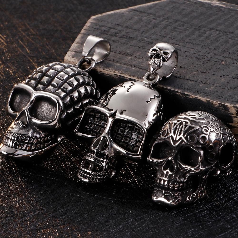 Collana Teschio Scheletro Punk Gotico, Uomo E Donna, Gioiello Rock Per Halloween