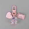 Cartoon Heart Bear Animal Candy Keychain Key Ring For Friend Lovers Cute Creative Bag Car Earphone Box Key Accessories