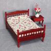 1:12 European Style Miniature Dollhouse Bedroom Double Bed