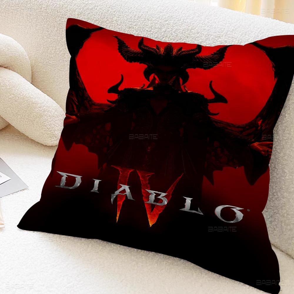 RPG Game D-Diablo 4 Pillowcases Home Bedding Decorative Pillow Cover Wedding Super Soft Pillow Case 16x16Inch