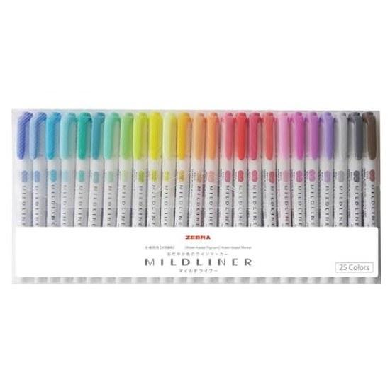 Zebra Highlighter Mildliner 25 Color Set WKT7-25C