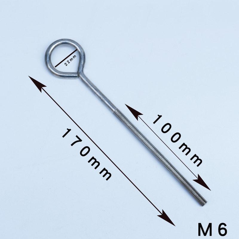 Galvanized Closed Eye Screw Hook with Ring Bolt