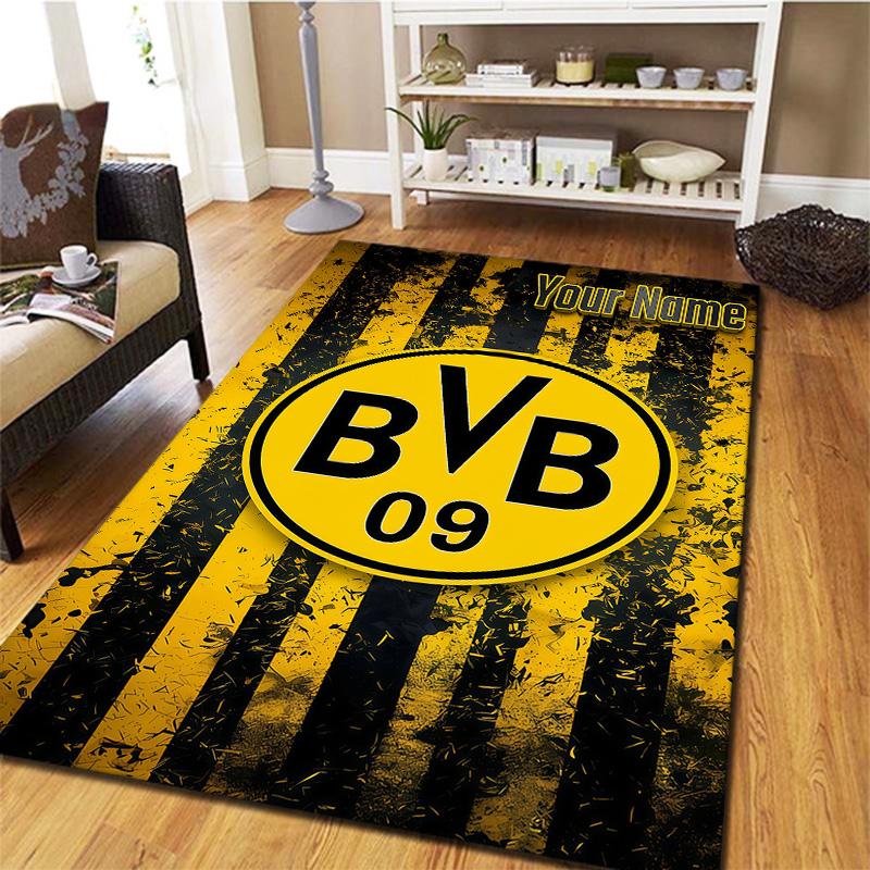 Bvb Custom Name Carpet Rug For Living Room Bedroom Home Sofa Decoration,Kids Play Non-slip Floor Mat