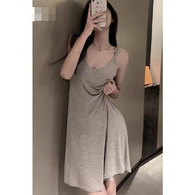 Korean ins pajamas women's summer leaking back suspenders pajamas dresses pure desire sexy thin girl loungewear
