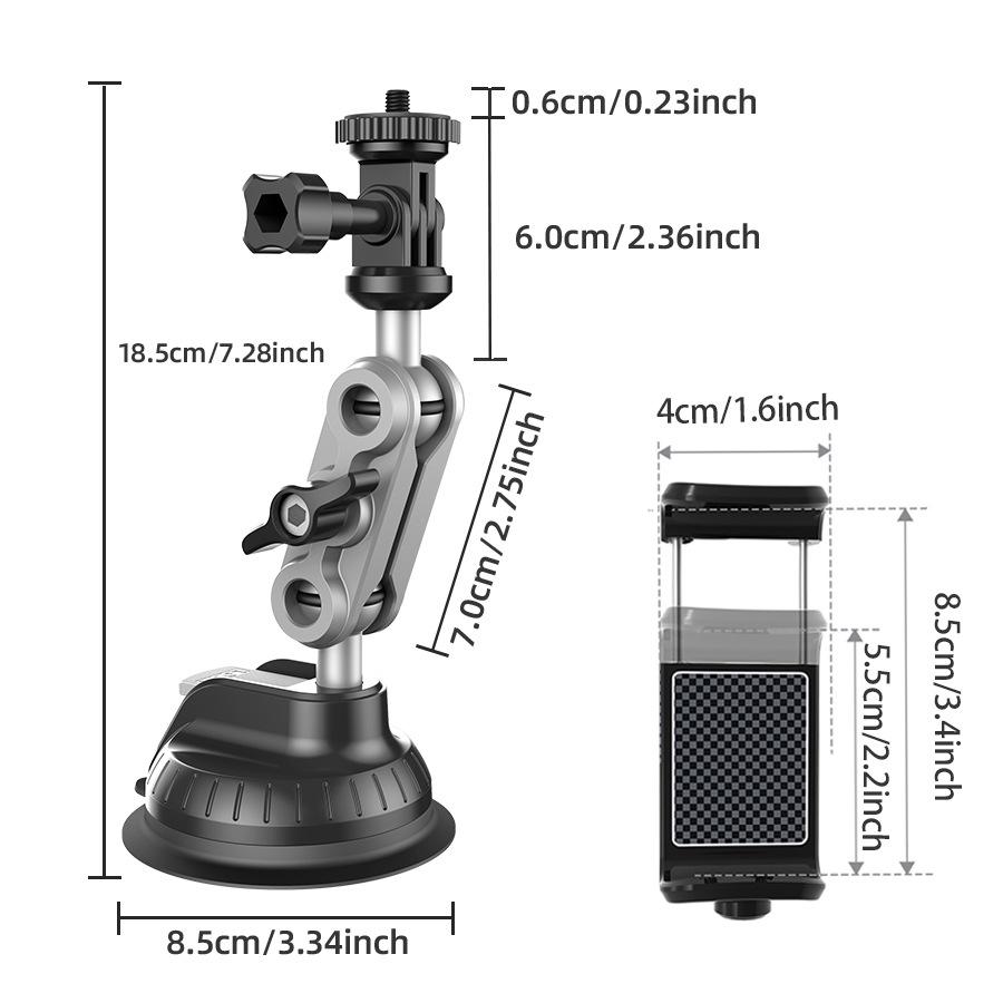 Accessori Insta360: Supporto con Ventosa per Fotocamera Sportiva Panoramica a 360° per Auto