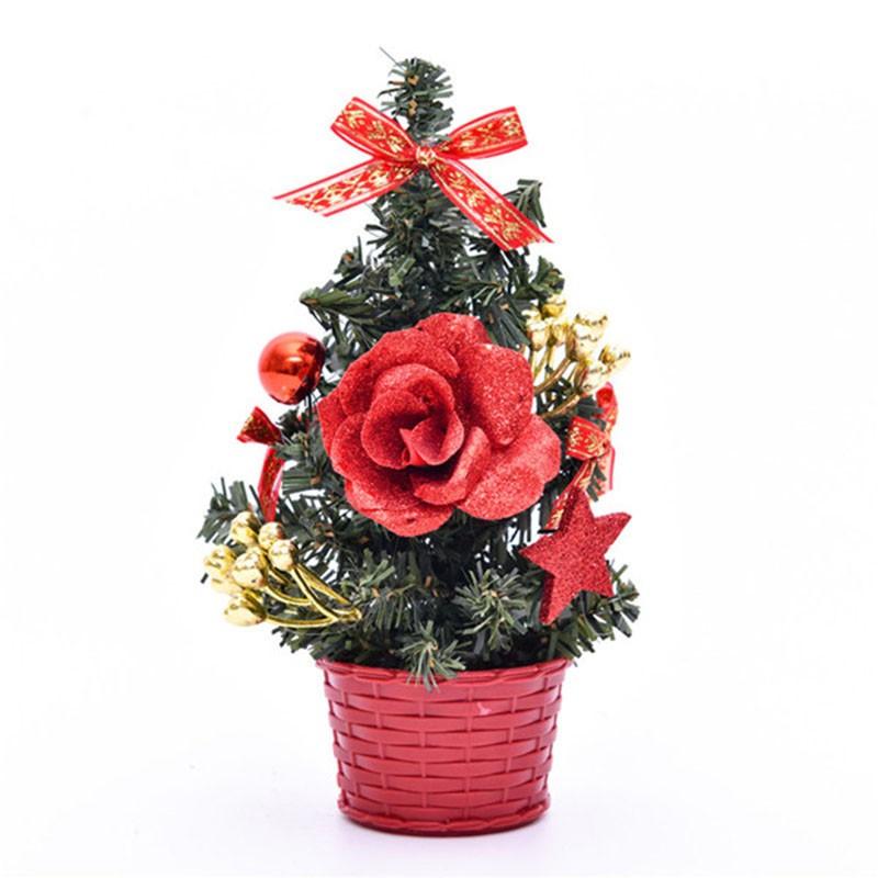 

Яркая искусственная мини-елка Миниатюрное праздничное украшение для стола красный