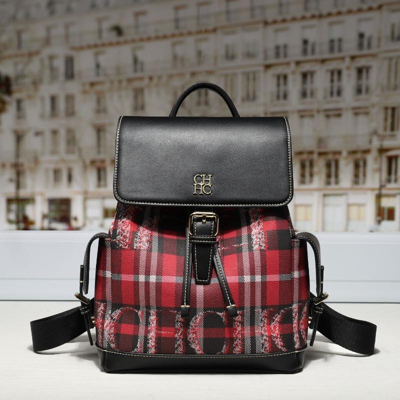Fashion Contrast Backpack Dating Versatile College Style Backpack Student School Bag Women's Bag