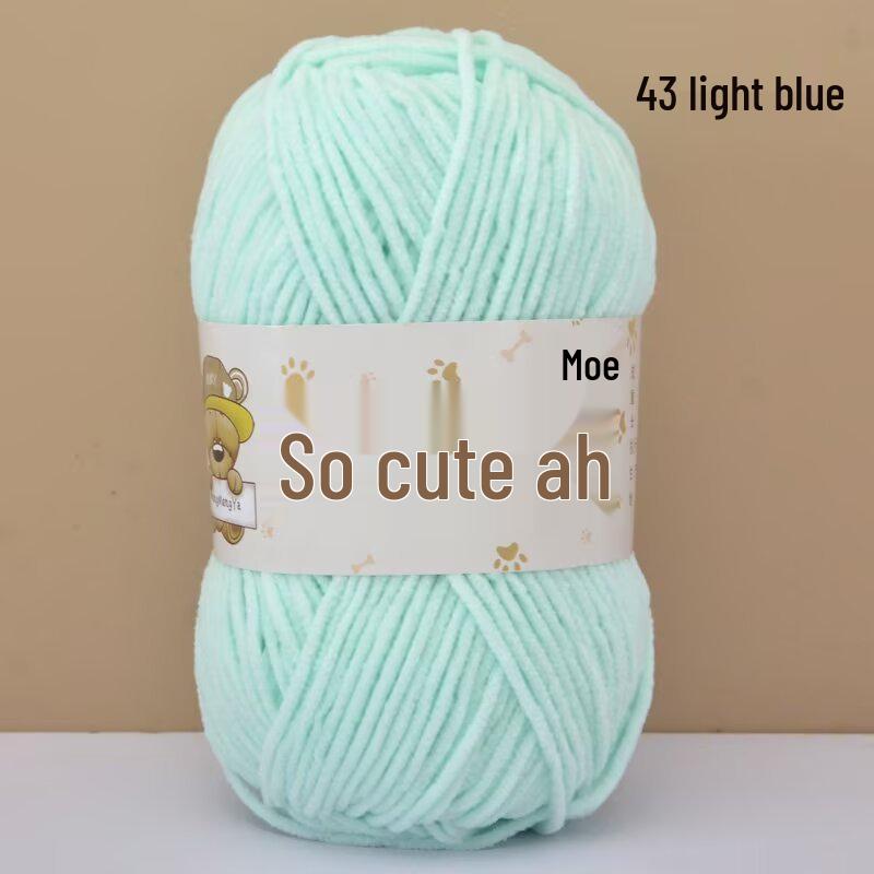 Chenille Crochet Yarn - Medium Thick Hand-Knitted for DIY Crafts & Dolls
