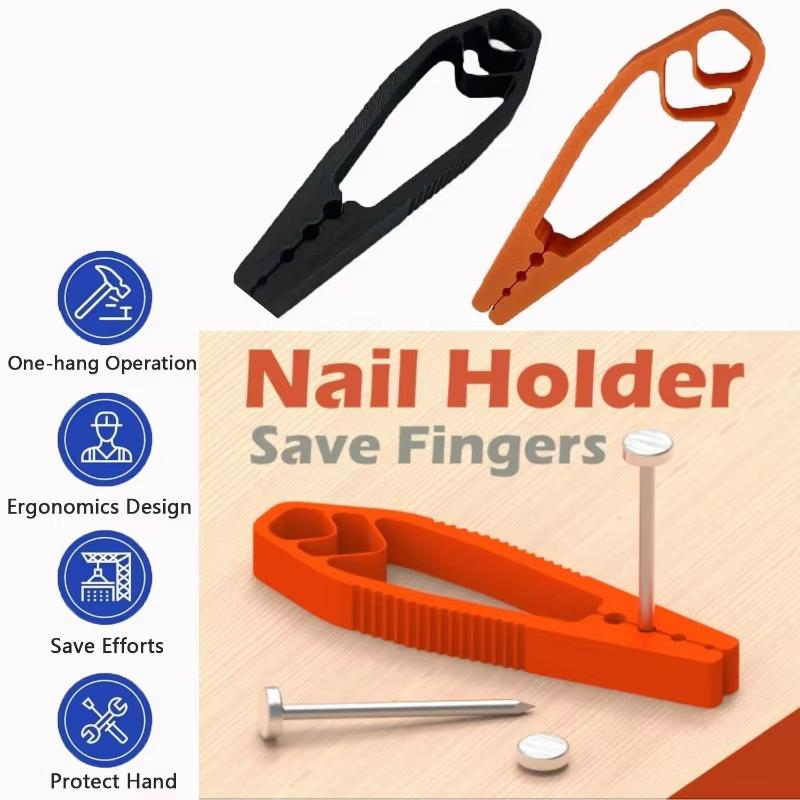 Portable Nail Fixer Woodworking Tool With Plastic Sliding Joint Pliers Finger Protection for Maintenance and Woodworking Projects