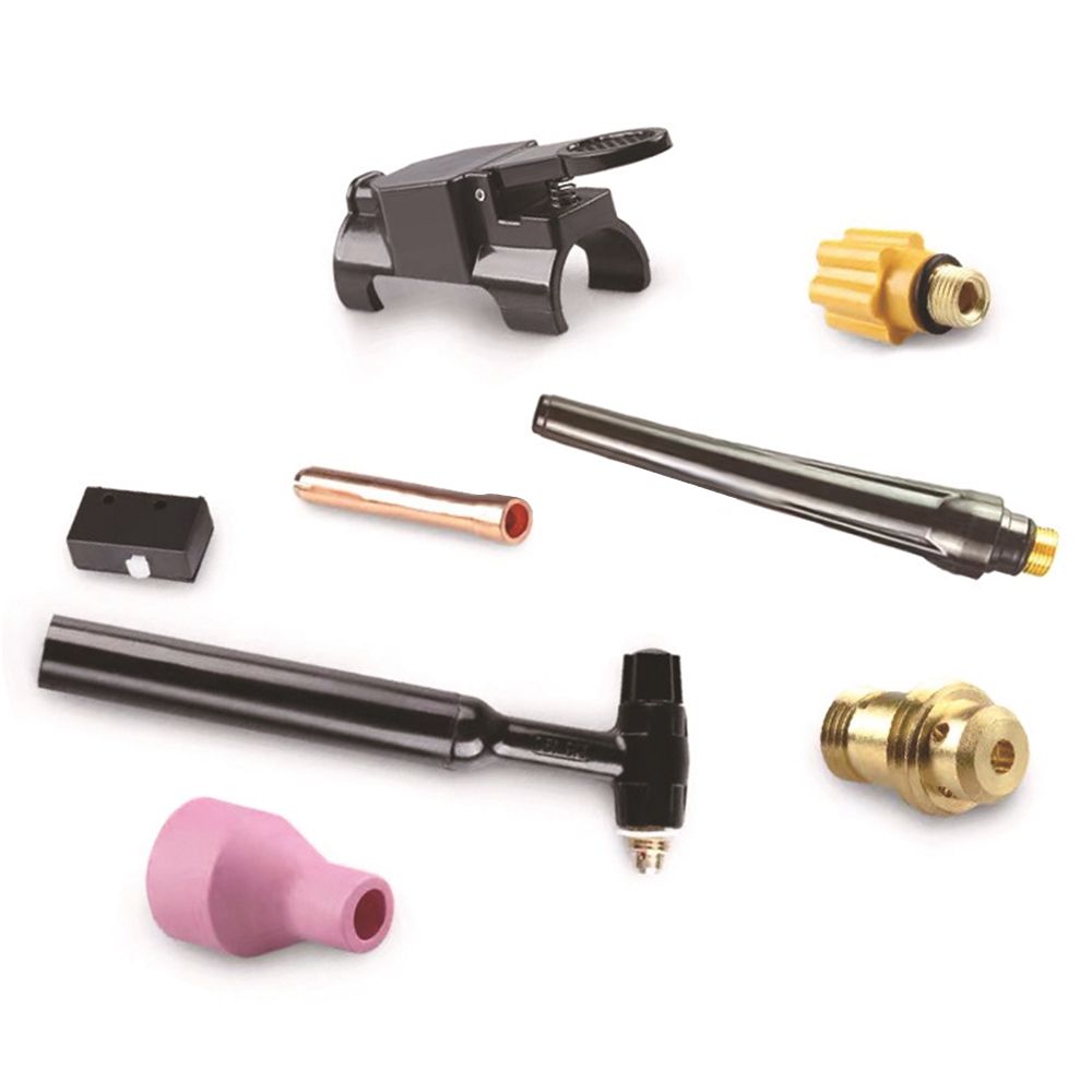 20pcs 4/5/6*30mm Protection Nozzle Tool Parts Ceramic Nozzle Argon Arc TIG Porcelain Mouth QQ150A