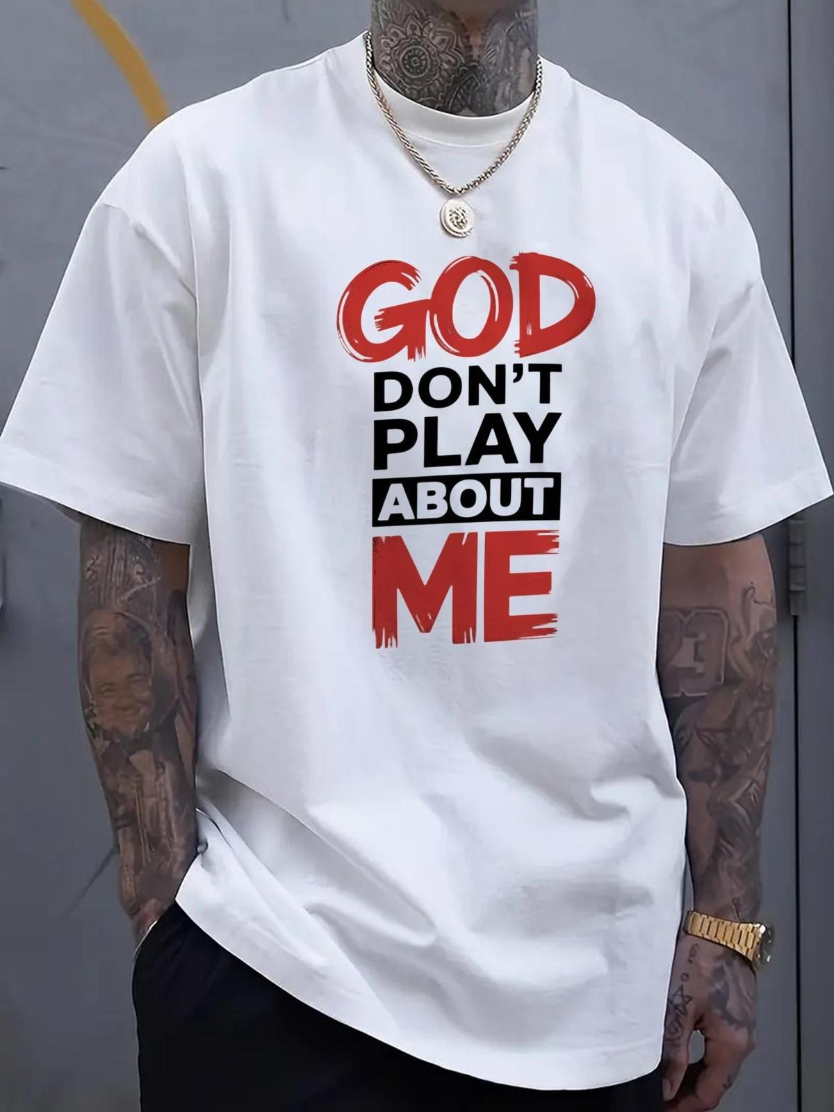Christian Faith Graphic Tee God Don t Play About Me T-Shirt S разноцветный