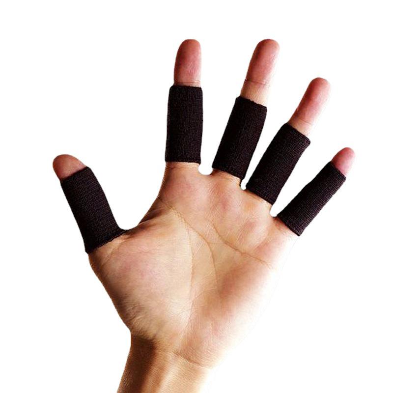 Elastic Nylon Basketball Finger Sleeves - Breathable and Extended Knitted Finger Protectors for Sports.