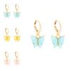 Trendy Multicolor Butterfly Earrings Elegant European American Fashionable Jewelry