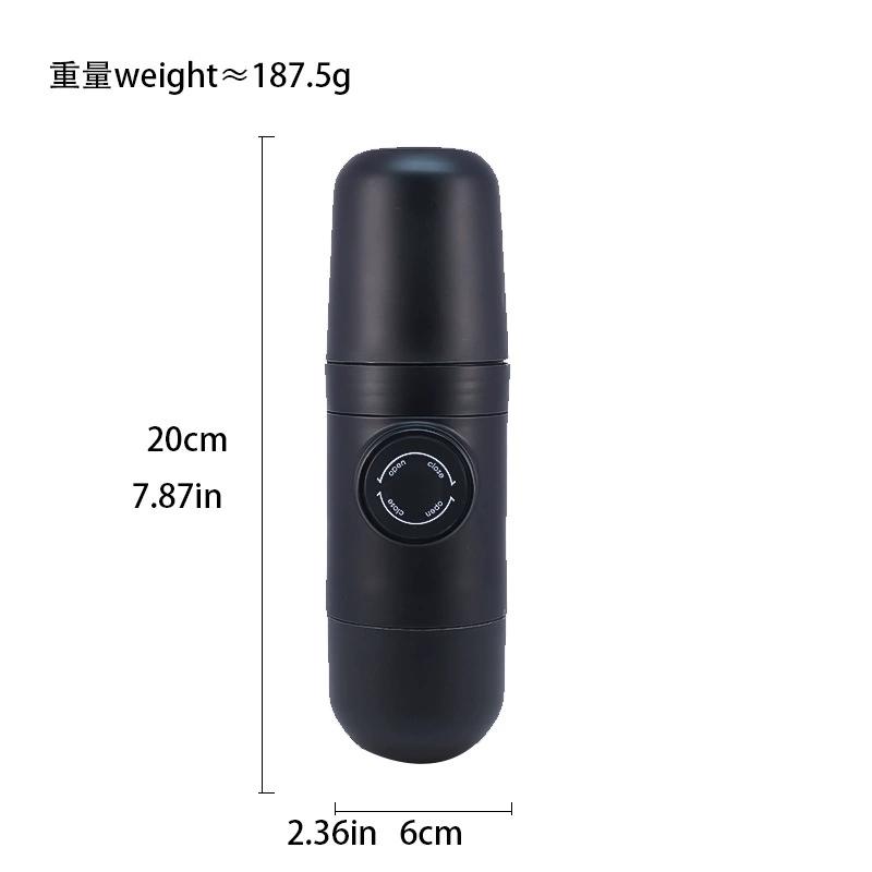 

Italian espresso outdoor camping coffee machineItalian household small portable coffee machine hand pressing manual чёрный