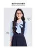 College Style Sleeveless Dress Set for Students and Teachers - Vest & Shirt Outfit for Interviews and Teaching