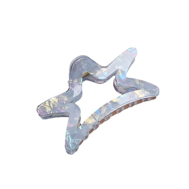 Ice Through Acrylic Star Grab Clip Fashion High-End Girl Daily Hair Disc Shark Clip Hair Grab