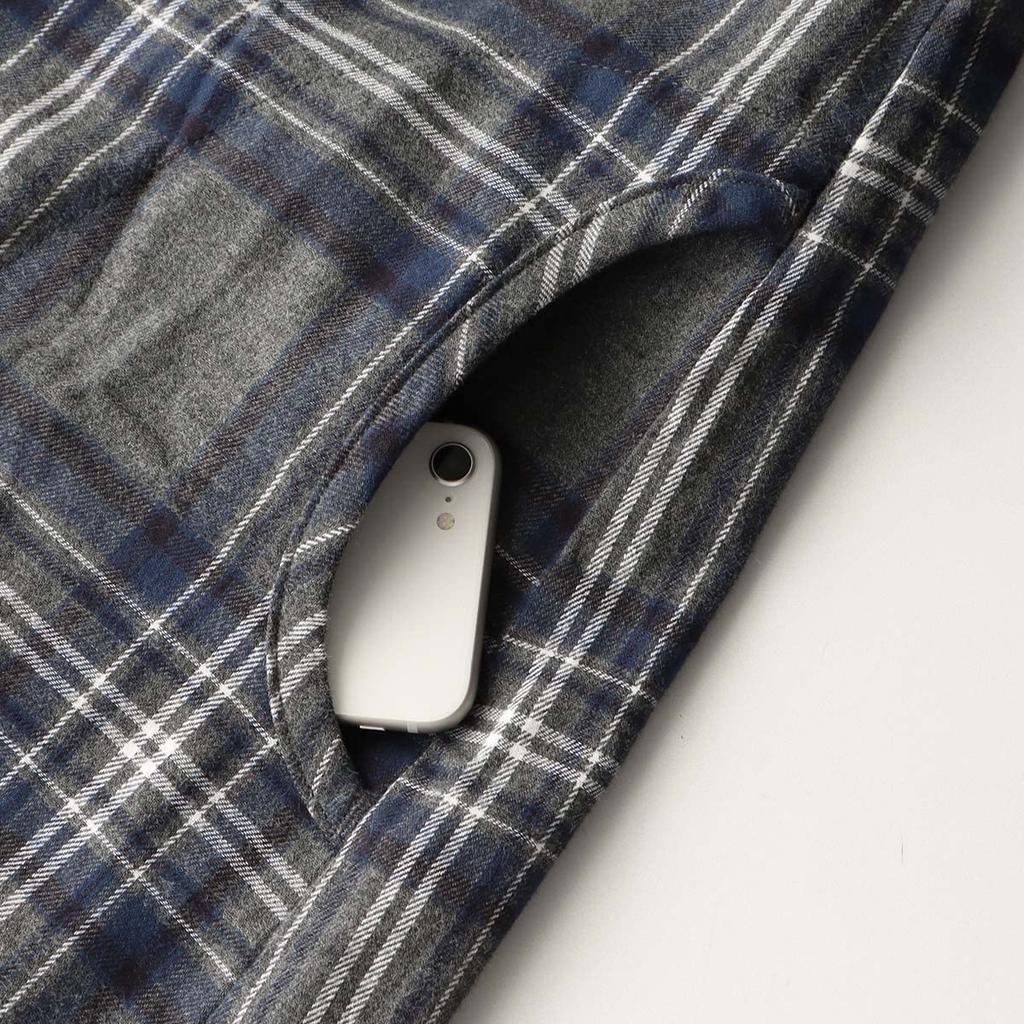 HOUSE WEAR STUDIO Peach Brushed Yarn Composition Woven with Free Size [NAIGAI] 100% Cotton, Dyed, Pattern, Back, Tie-back, Women's Apron, 70372219,