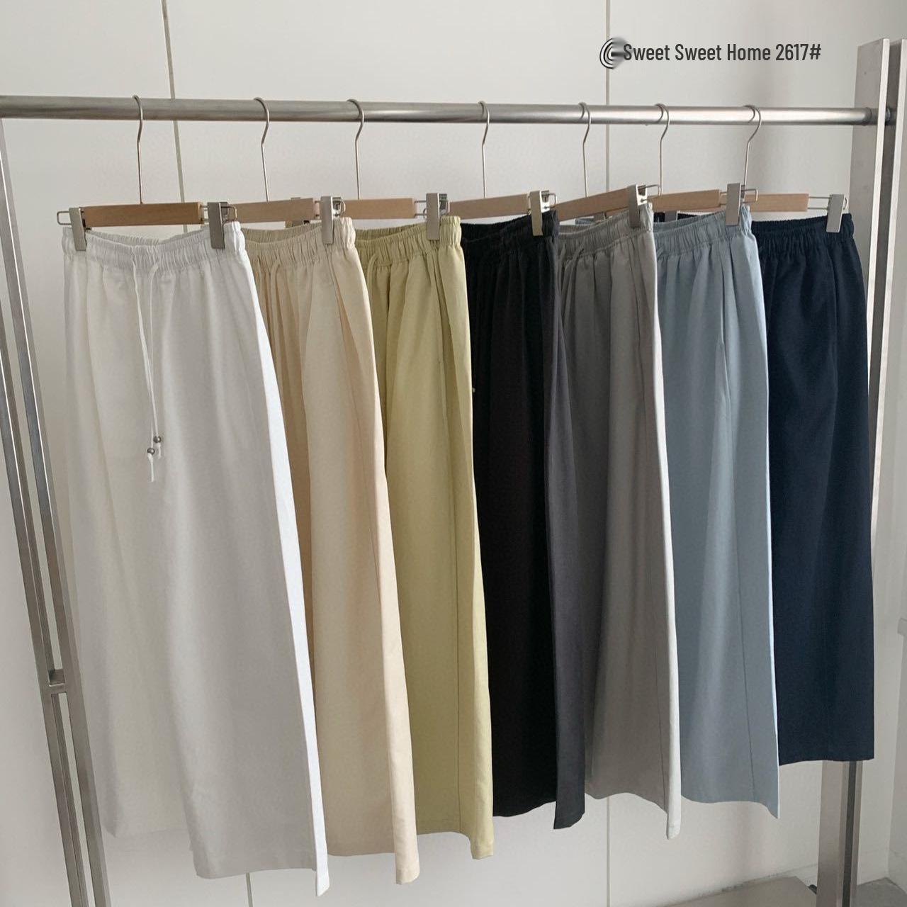 2026 Minimalist Loose Wide-Leg Women s Pants - Slim Fit Korean-Style for Spring/Summer Large