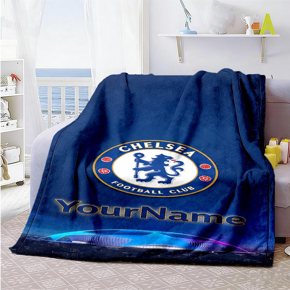 Chelsea Customize Your Name Blanket Lightweight Customizable Blanket Ultra-Soft Perfect for Bedding Couch Picnics Seaside Ideal for All Seasons