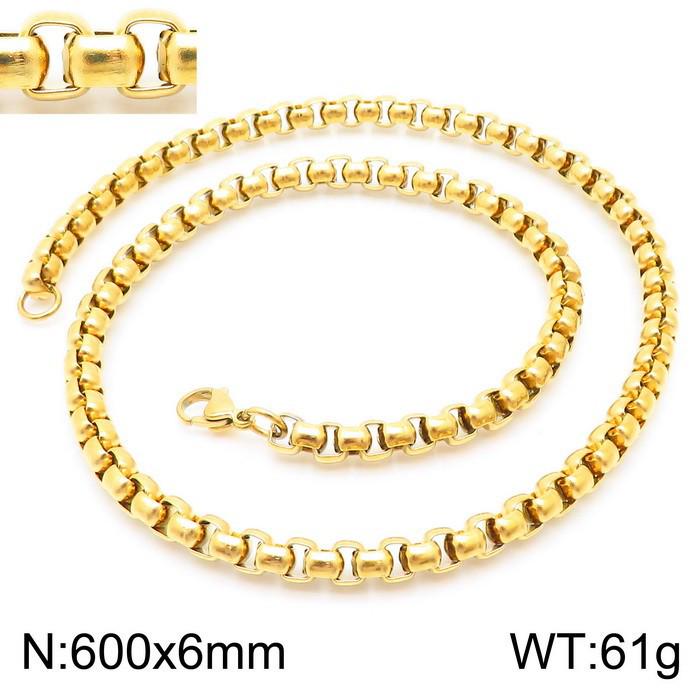 Square Pearl Stainless Steel Titanium Necklace for Men and Women