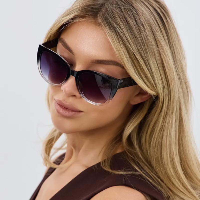 Protective Glasses 2/4pcs Fashion Women Cat Eye Sunglasses Gradient Lens Sun Glasses Simple Design Unisex Cateye Female UV400