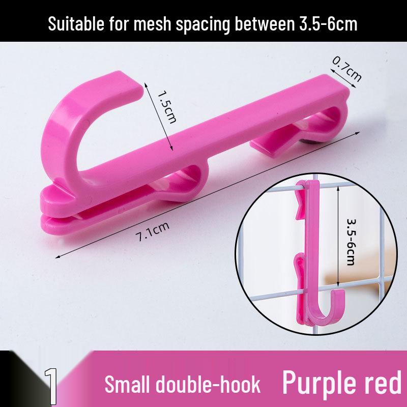 Nail-Free Grid Panel Hook for Wire Mesh Shelves - No-Drill Wall Storage Hooks for Kindergarten Display