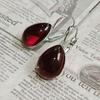1 Pair Gothic Red Drop Earrings Vintage Punk Drop Earrings For Women Jewelry Birthday Anniversary Gift