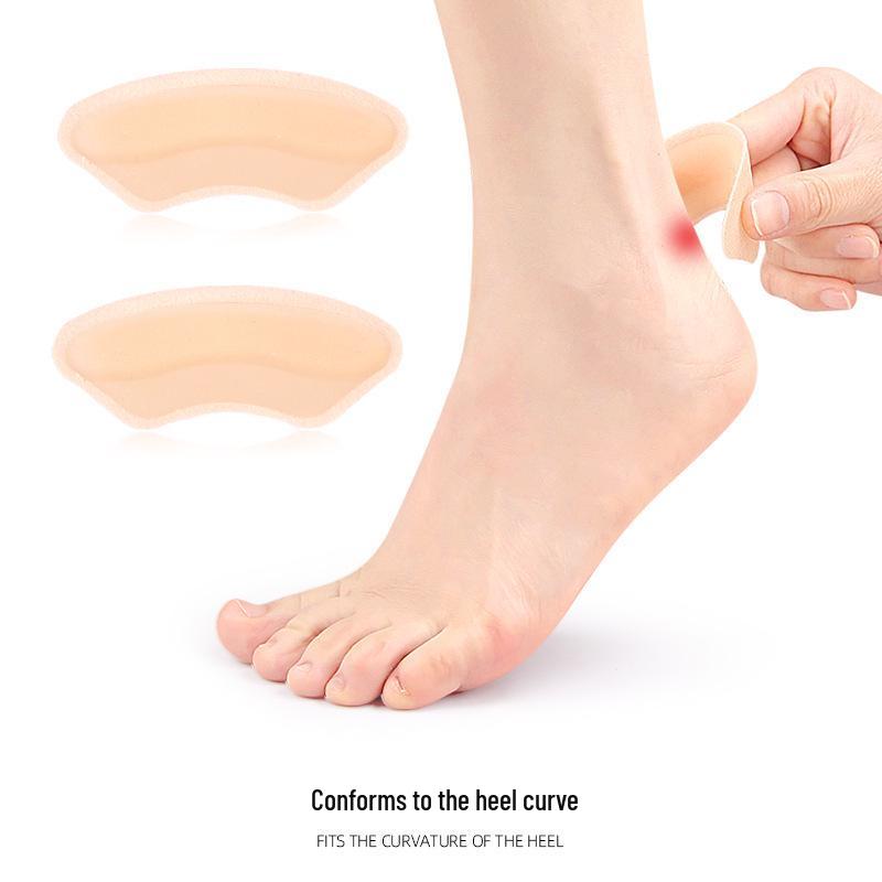 Soft, Self-Adhesive Heel Stickers: Anti-Rubbing & Anti-Slip, Cuttable, Skin-Like, Adjustable Half-Size Insoles for High Heels.