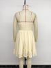 TikTok Europe & America Sweet Ruched Backless Summer Dress 2026