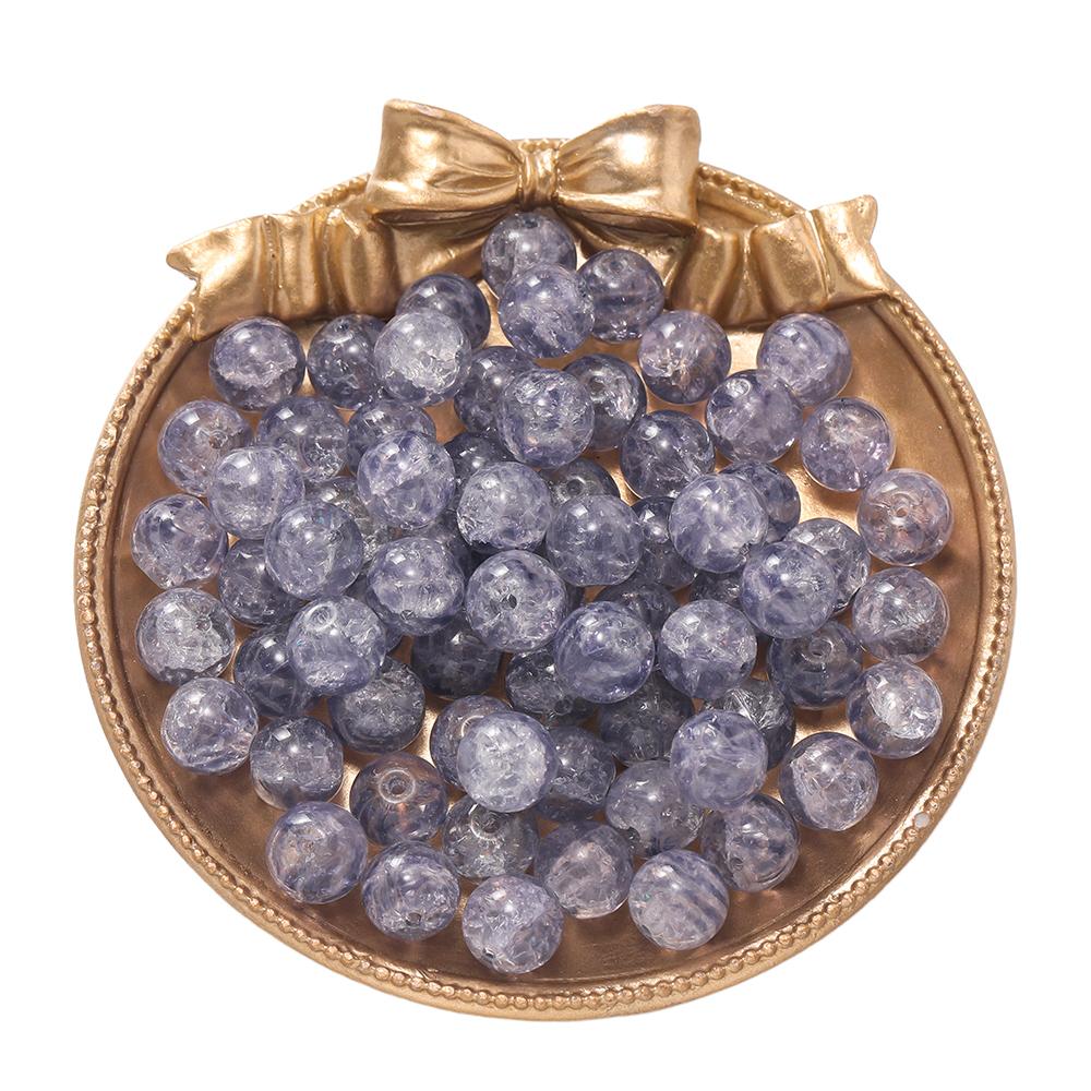50 Stück/Los 10mm Glas Blumen Wasserwellen Perlen Abstandshalter Lose Perlen für DIY Handgemachte Armband Halskette Herstellung Zubehör