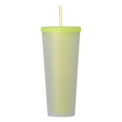 Starbucks Logo Cold Cup Tumbler Neon Yellow 710ml Tumbler Coffee Starbucks Sparkling Cute Stylish Birthday Present Gift Water Bottle