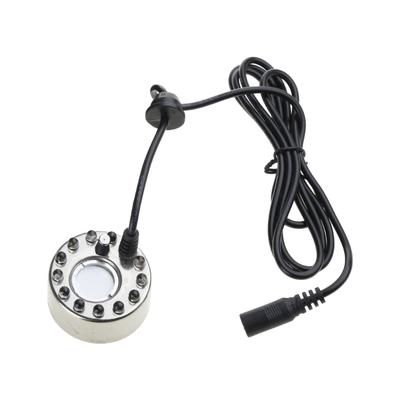 24V Ultrasonic Mist Maker with LED Light Mini Fogger Water Fountain Fog Machine Atomizer for Humidifying & Removing Odor