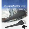 420D Yacht Sail Cover Sunproof Waterproof Sunshade Boat Cover Oxford Cloth Marine Supplies Accessories Wear Resistant