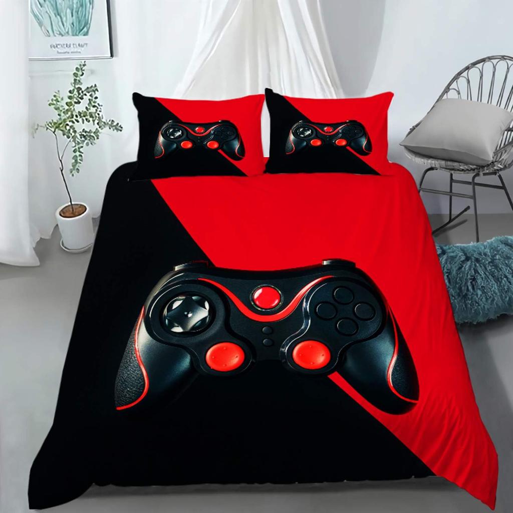 Gamepad Digital Printing Three-Piece Set, Home Textile Four-Piece Set, Quilt Cover, Bed Linen, Bedding