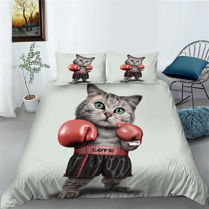3D Printed Animal Bedding Set King Queen Bed Down Duvet Cover Pillowcase 2/3pc Quick Drying Bed Cover Luxury Cover Home Textile