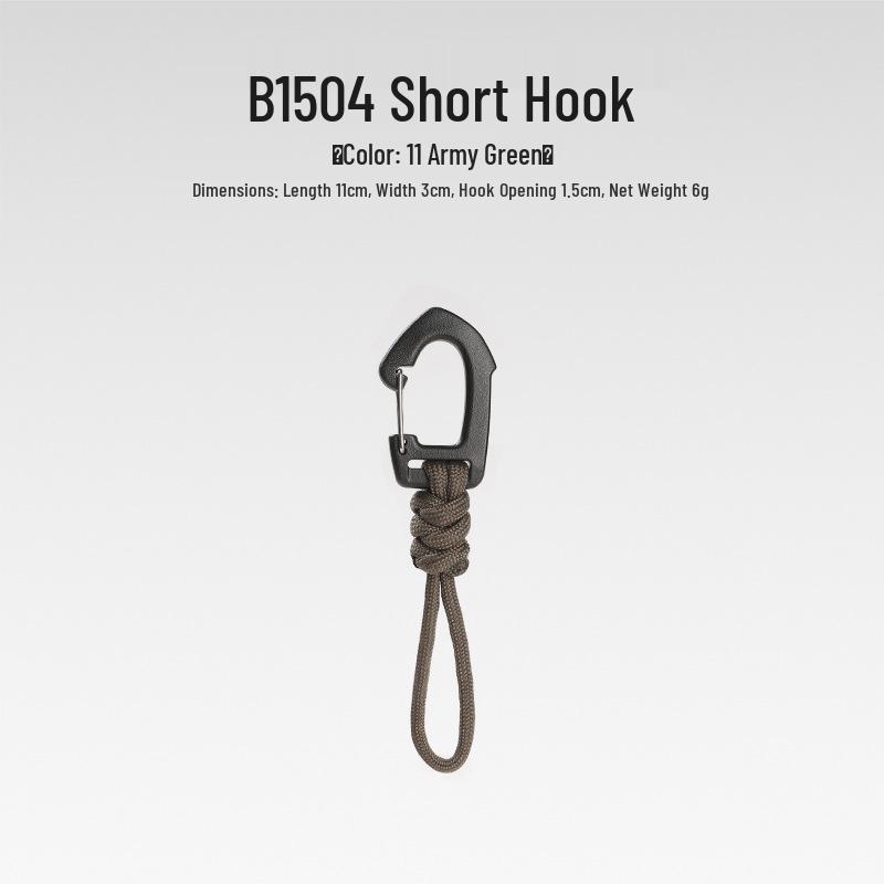 Sju-strängad Paracord Nyckelring Lanyard: Anti-förlust, Utomhuscamping, Multifunktionell med Karbinhake & Snabbspänne.