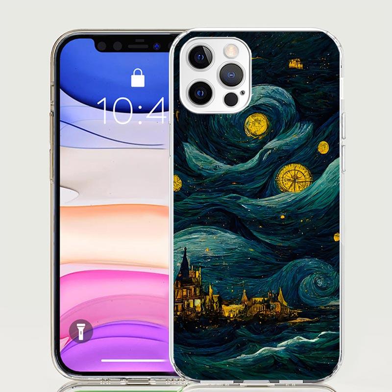 Starry Night Van Gogh Art Phone Case For iPhone 17 Air 16 15 Plus 11 14 Pro Max 13 Mini 12 7 8 + SE Pattern Art Customized Cover