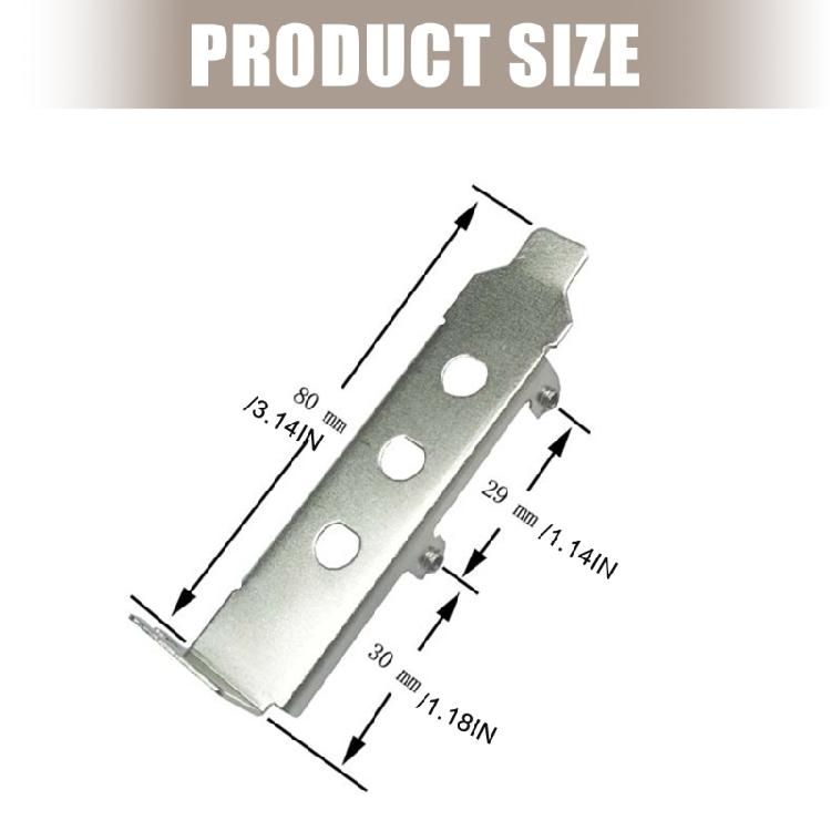 Half Height Bracket For WiFi Networking Adapters PCI Slot Cover Durability Steel Construction Compactly Design